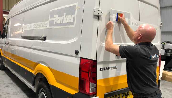 Rooster Bus Graphics installed at Creative Solutions
