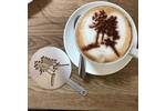 Custom Cut Stainless Steel Coffee Stencil Coffee Cup
