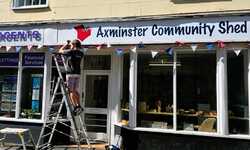 ACM Panel Shop Fascia Sign for Axminster Community Shed ACM Panel Shop Fascia Sign for Axminster Community Shed