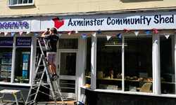 ACM Panel Shop Fascia Sign for Axminster Community Shed