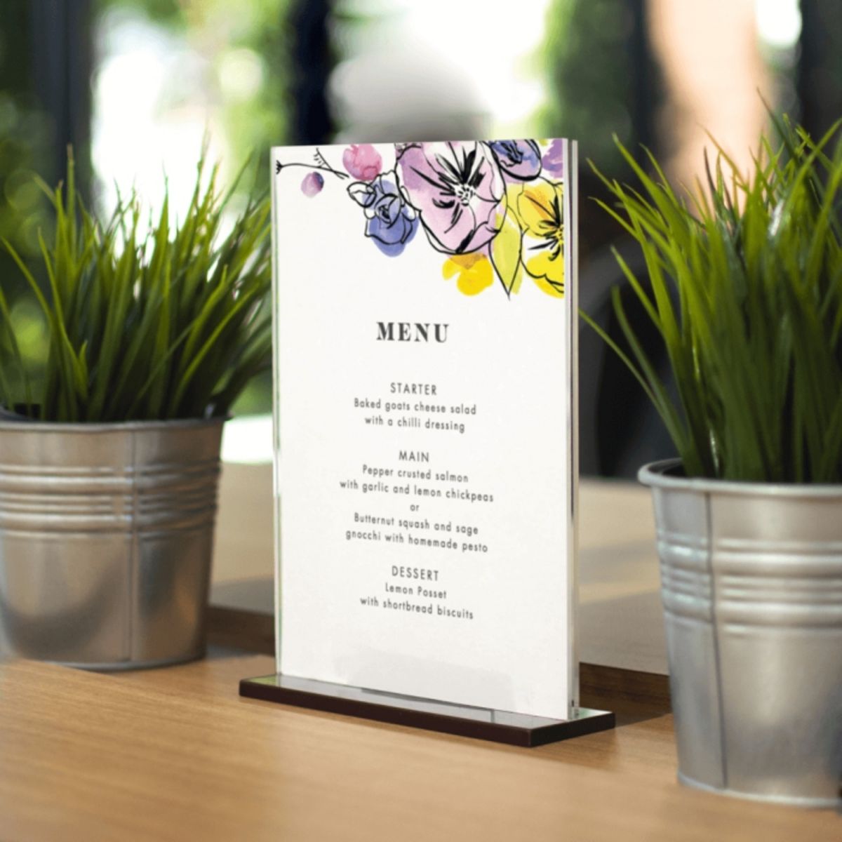 Acrylic Block Sign Holder for displaying menus and promotions.png