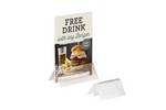 Acrylic Menu Card Holder Base displaying promotional material.png