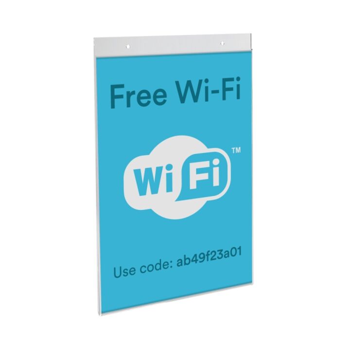 Acrylic poster holder in portrait with fixing holes.png