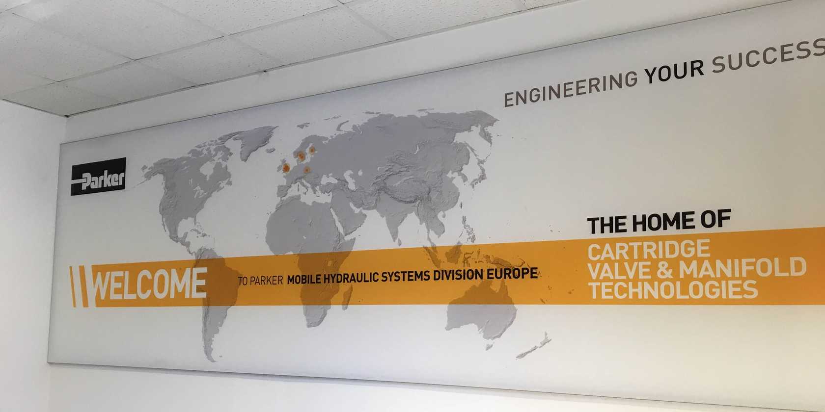 Internal Wall Display for Parker Hannifin