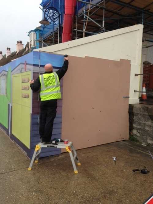 Fixing Printed Hoarding