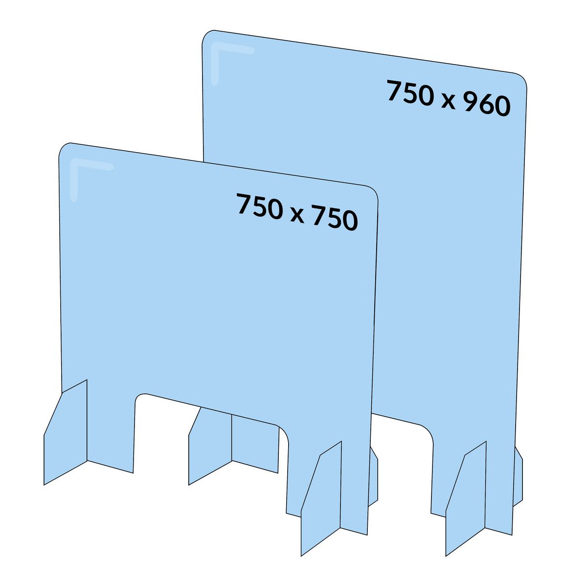 Flat pack Clear Acrylic Protective Screen