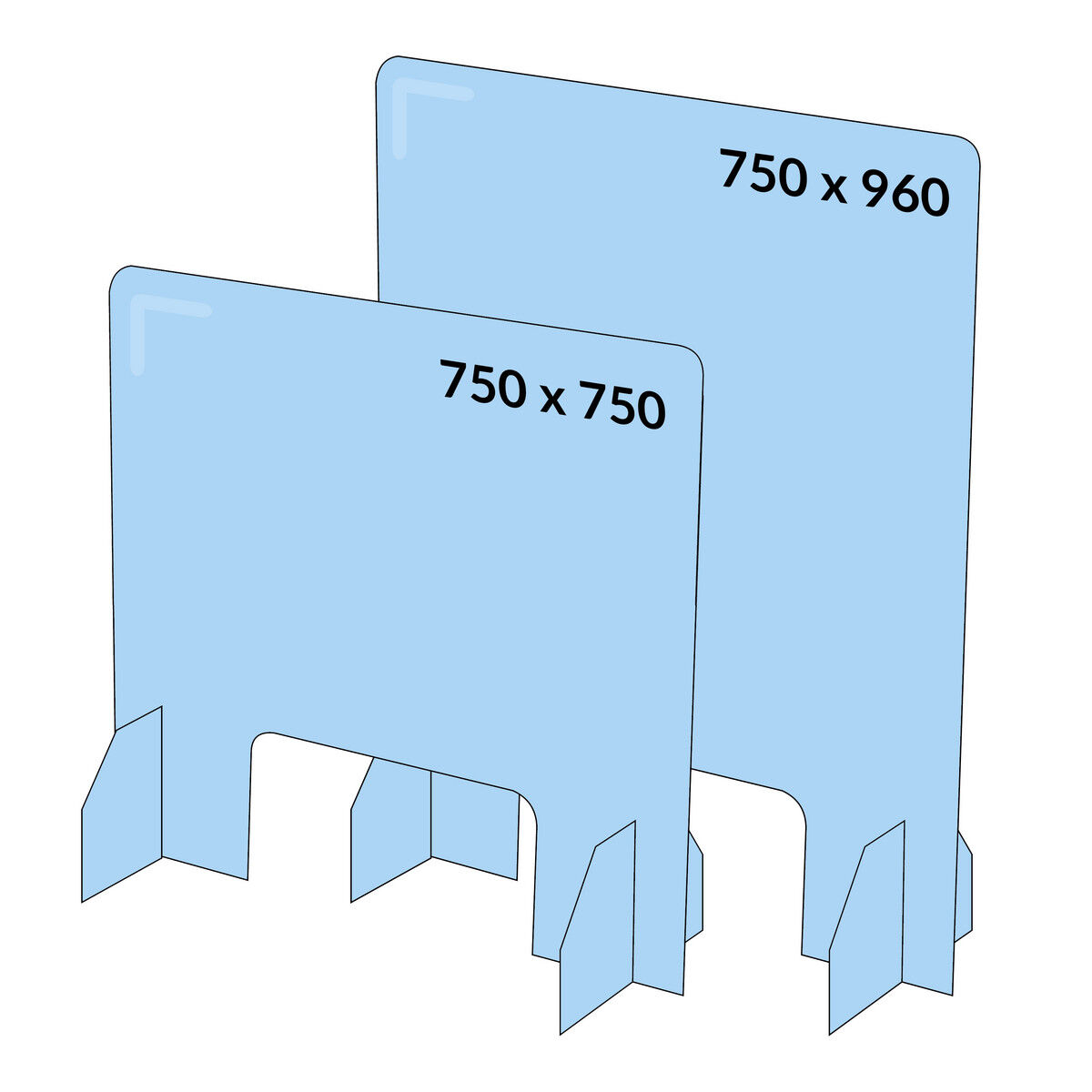 Flat pack Clear Acrylic Protective Screen