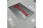 Aluminium Wall Sign - Red lettering in vinyl applied to face.jpg