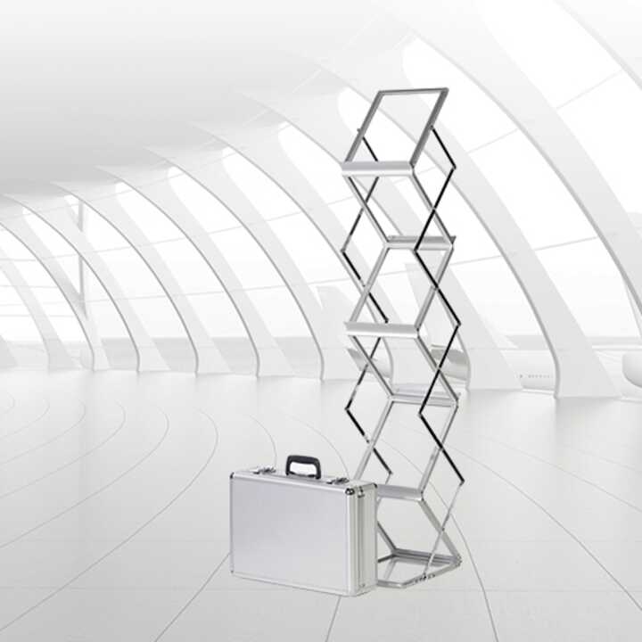 Aluminium A4 Zig Zag Brochure Holder