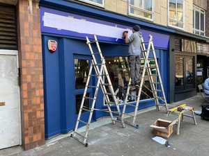 Applying the Lettering stencil for precision application