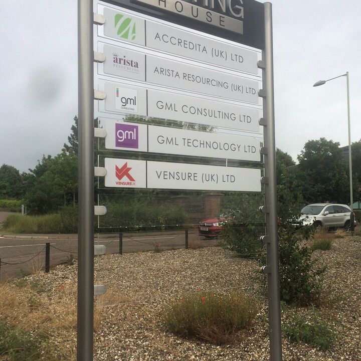 Ashby Glass - Post Mounted - Multi-Level - Frosted Vinyl Graphics.JPG