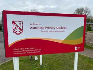 Axminster Primary Academy Post-Mounted Sign