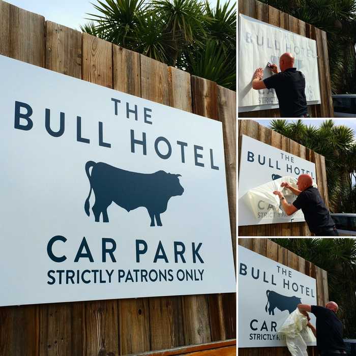 The Bull Hotel Dibond Tray Sign