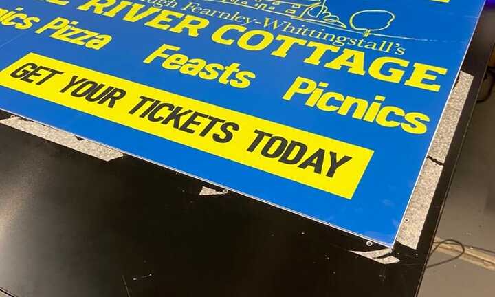 Event Signage for River Cottage