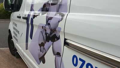 Rooster Bus Graphics installed at Creative Solutions