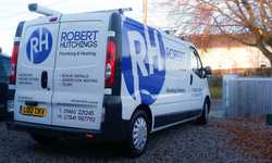 Van Sign Writing for Robert Hutchings Plumbing & Heating Van Sign Writing for Robert Hutchings Plumbing & Heating