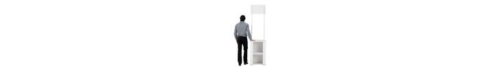 Back view of the Maxi 900 promotional display counter showing storage shelf.jpg