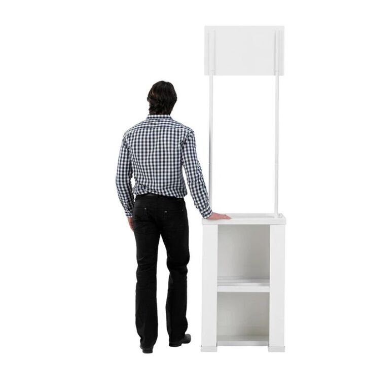 Back view of the Maxi 900 promotional display counter showing storage shelf.jpg