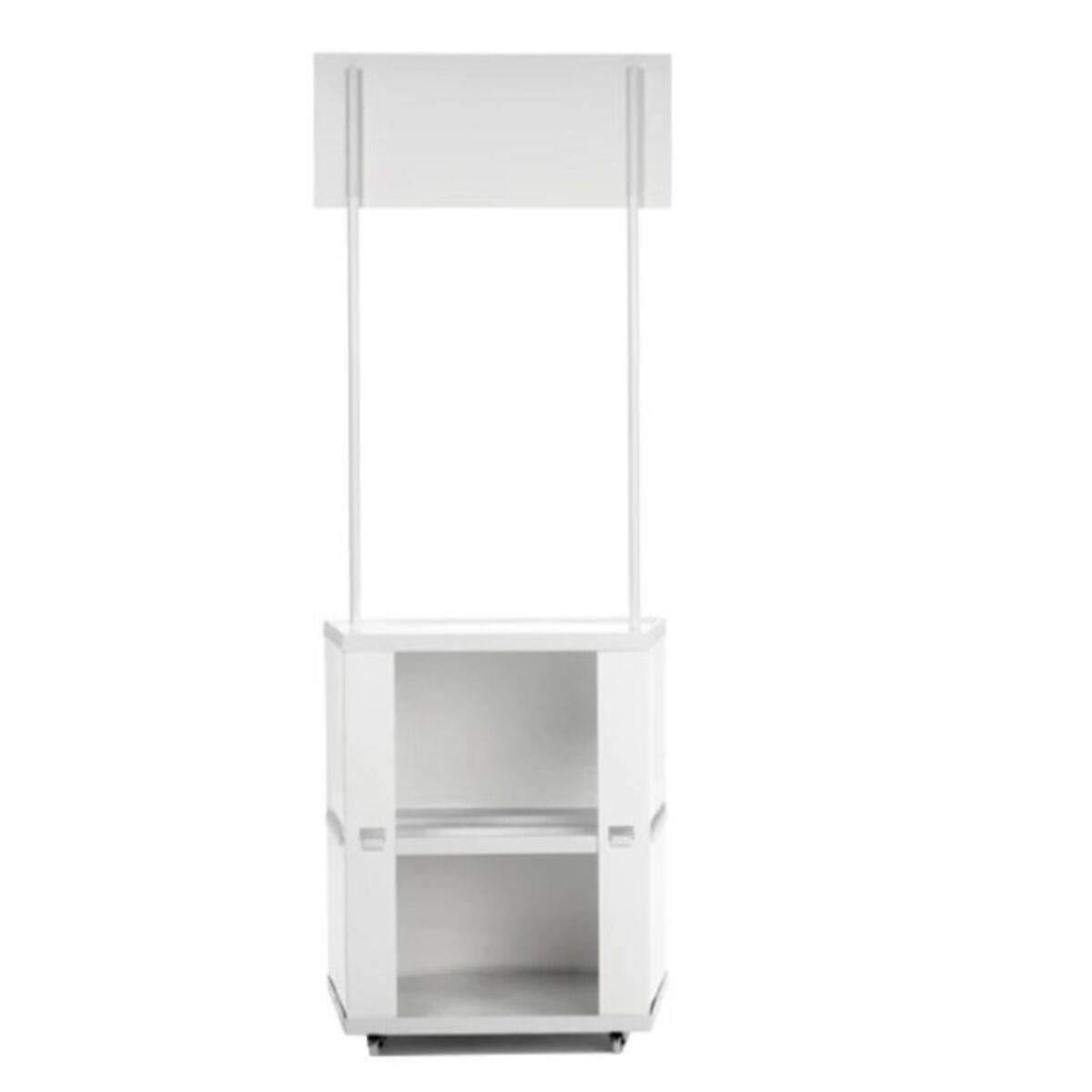 Back view of the Motion promotional display counter showing the storage shelf..jpg