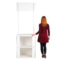 Back view of the Rapido promotional display counter showing storage shelf..jpg