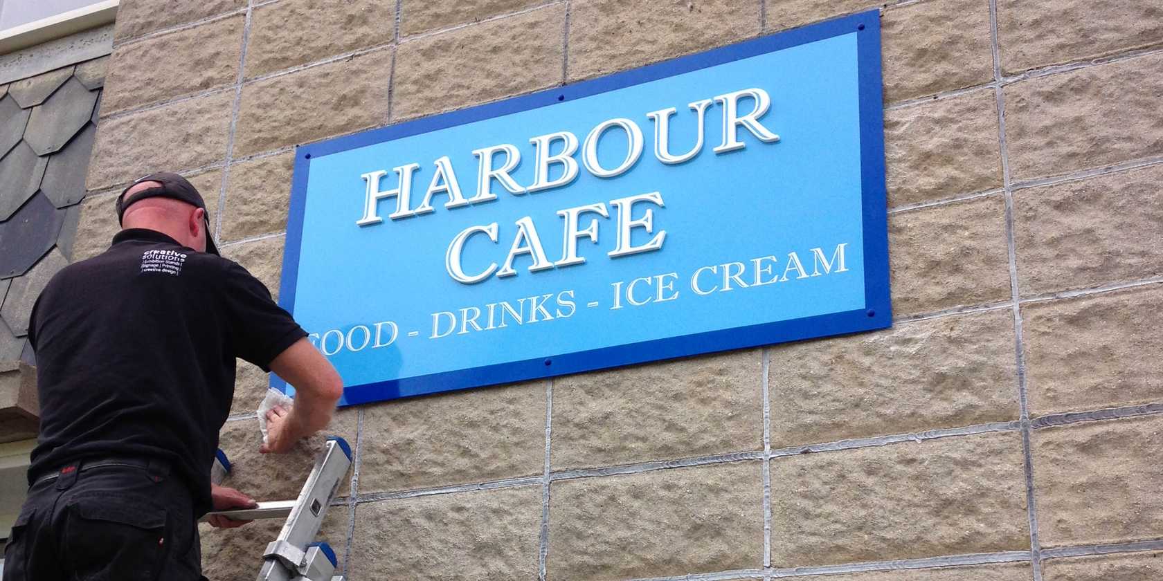 External Signage Install - Harbour Cafe
