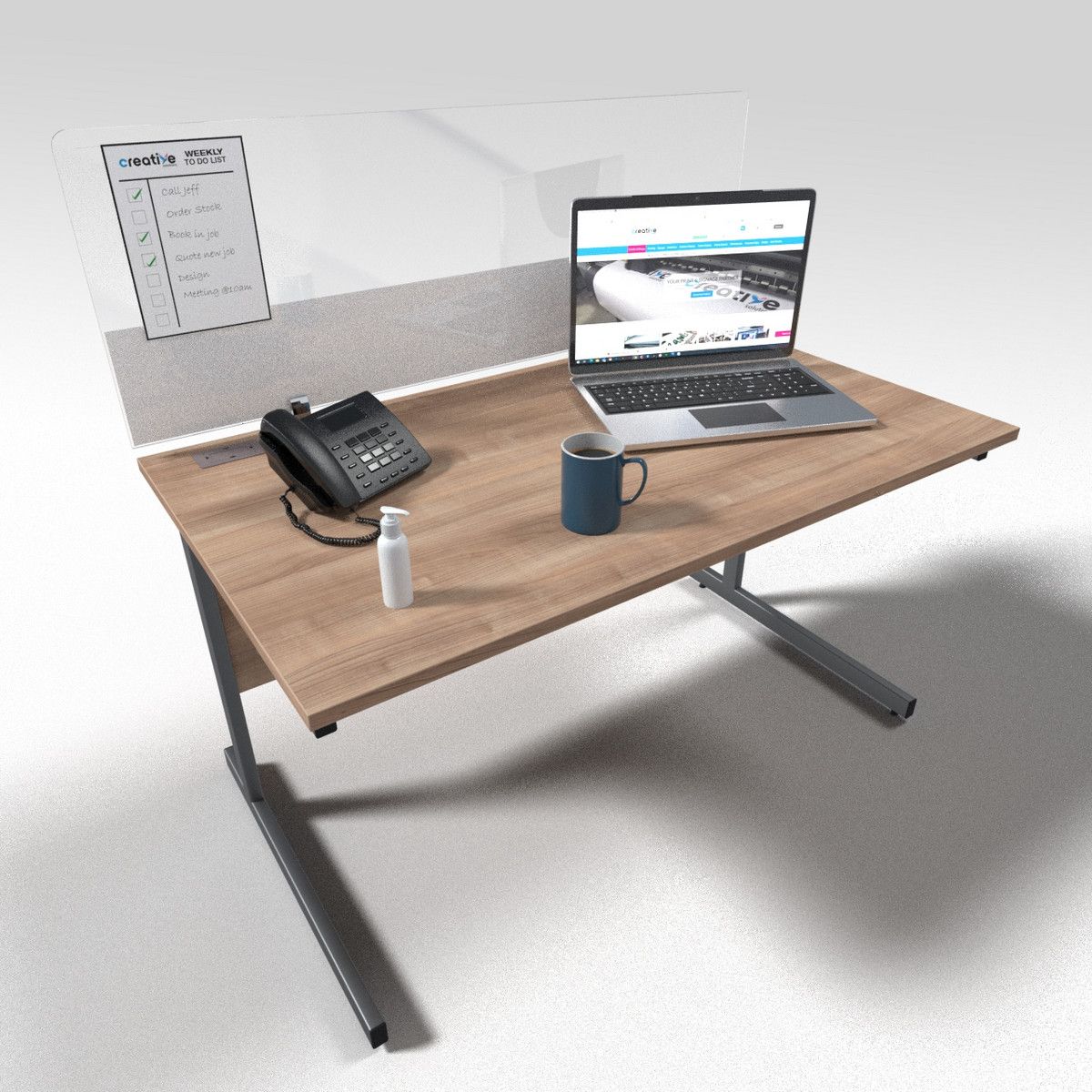 Desk Screen 500mm High - White Board.jpg