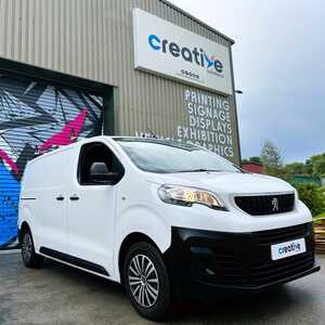 Before - White Peugeot Expert Van Ready To Get Its Printed Vinyl Wrap Branding