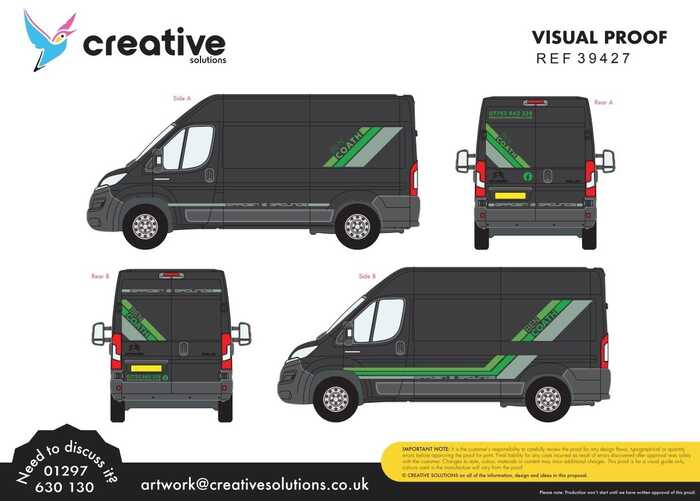 Ben Coath Garden & Grounds Maintenance Citroen Relay Van Artwork Proofing Designs Concepts