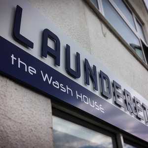 Launderette Stand Off Lettering Signage West Bay