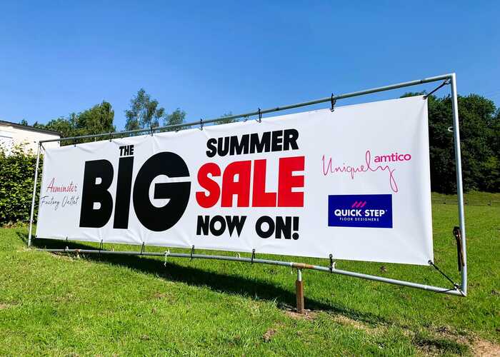 6 meter+ Big Summer Sale Advertisement Banner for Axminster Carpets