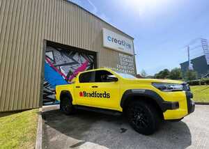 Newly branded Toyota Hilux Invincible X for Bradfords Building Supplies Newly branded Toyota Hilux Invincible X for Bradfords Building Supplies
