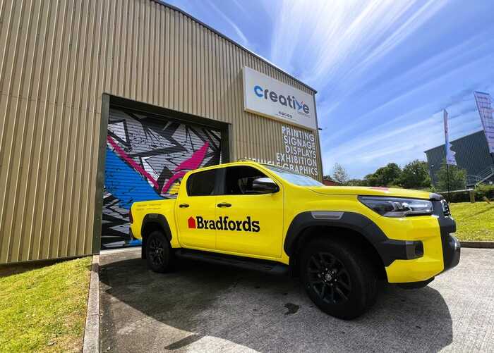 A Side-By-Side Before and After! Bradfords newly branded Toyota Hilux's A Side-By-Side Before and After! Bradfords newly branded Toyota Hilux's
