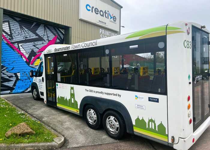 Bus Graphics for Beaminster Town Council Bus Graphics for Beaminster Town Council