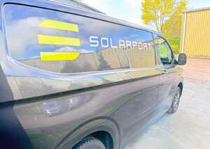 Vehicle Branding Graphics for Solarport's 2024 Ford Transit Custom Vehicle Branding Graphics for Solarport's 2024 Ford Transit Custom