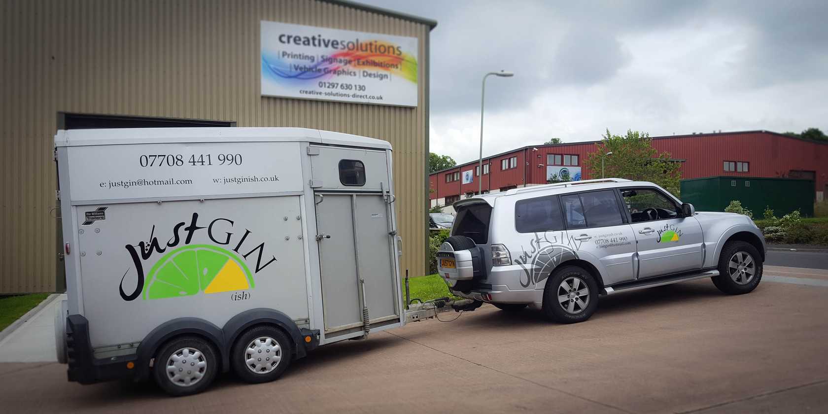 Just Gin Van and Trailer Vehicle Graphics
