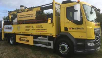 Melplash Show signs for Bradfords Building