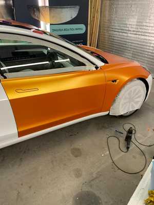 Drivers-side door, front wheel arch and door handle