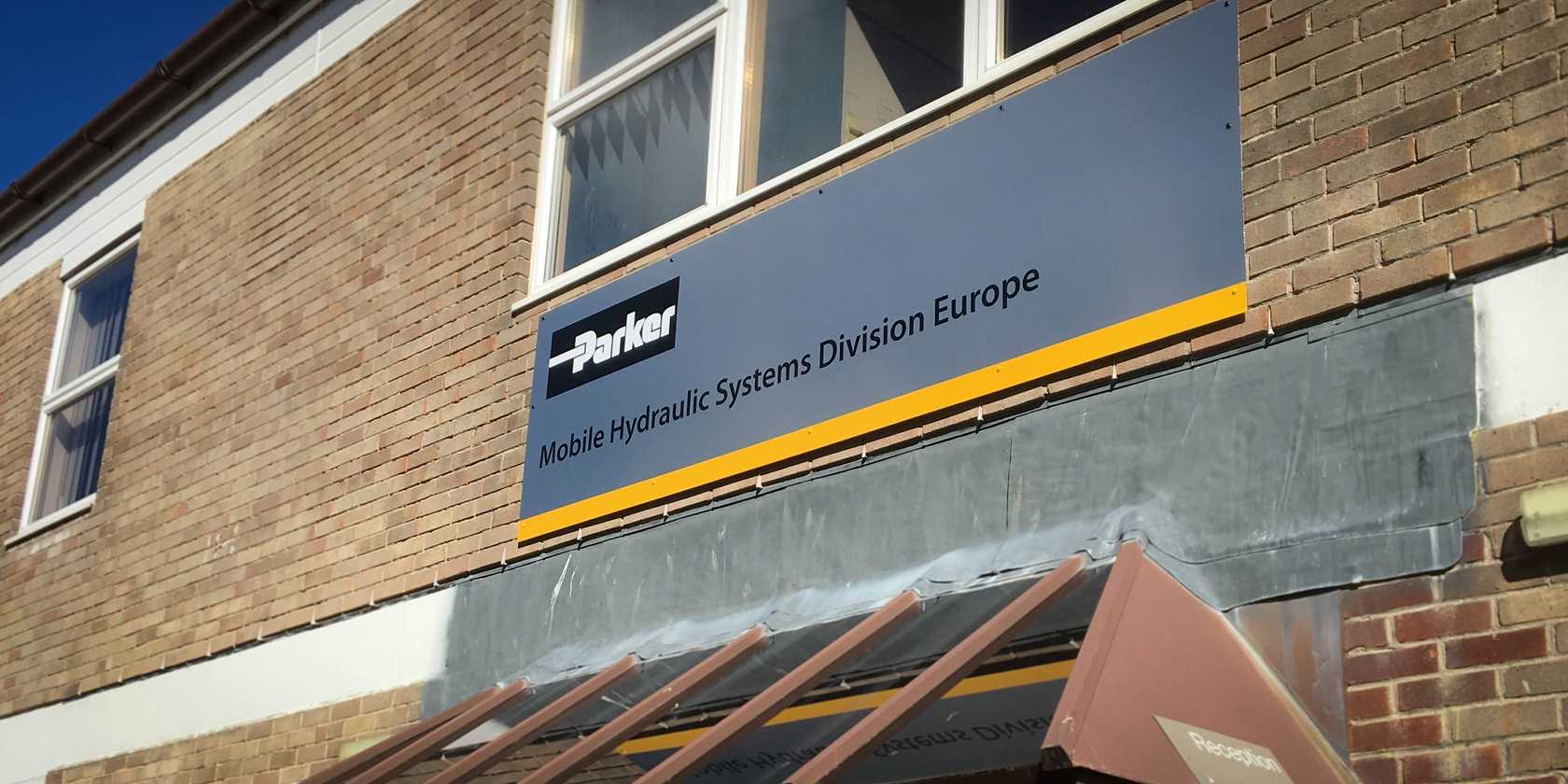 External Wall Mounted Sign for Parker Hannifin