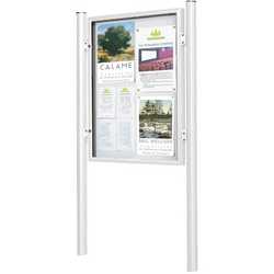 1000 Magnetic External Notice Board With Post Kit