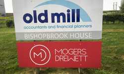 Aluminium Post Mounted Sign for Mogers Drewett, Wells Aluminium Post Mounted Sign for Mogers Drewett, Wells