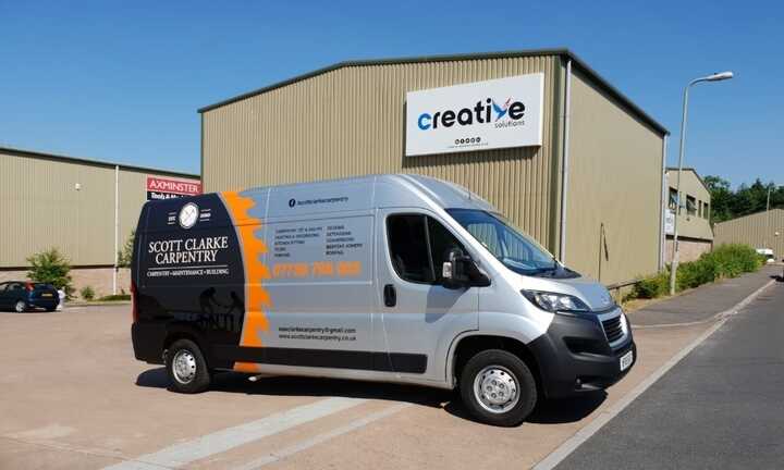 Van Signwriting Design and Installation for Scott Clarke Carpentry