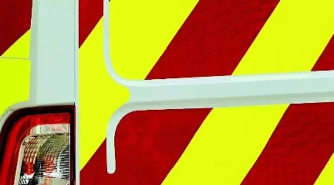 CHAPTER 8 Safety Chevrons - Red Reflective & Dayglo Yellow Sticker Or Magnetic Decals 9 thumbnail image