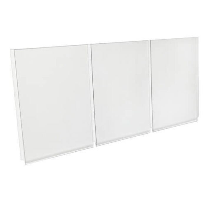 Clear acrylic window display pockets with three double sided panels.jpg