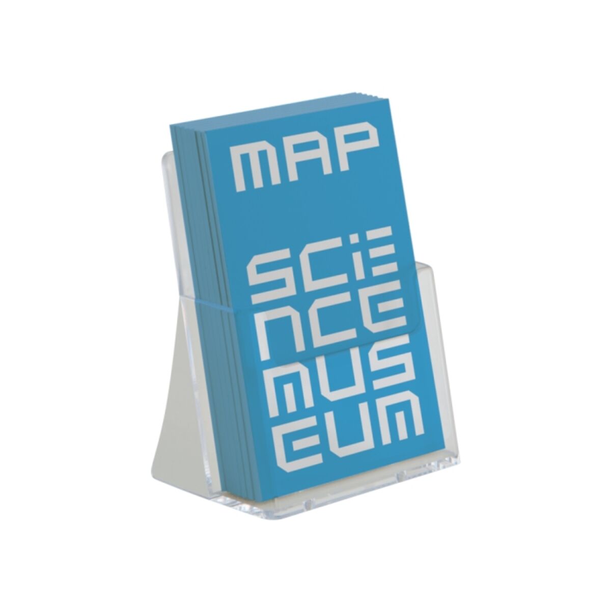 Clear styrene leaflet holder to suit A6 flyers.png