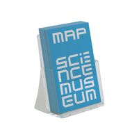 Clear styrene leaflet holder to suit A6 flyers.png