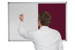 Combination Whiteboard Noticeboard - Premium Felt - BURGUNDY.jpg