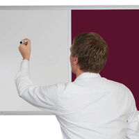 Combination Whiteboard Noticeboard - Premium Felt - BURGUNDY.jpg