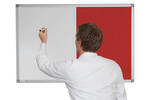 Combination Whiteboard Noticeboard - Premium Felt - CHERRY RED.jpg
