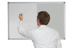 Combination Whiteboard Noticeboard - Premium Felt - SILVER.jpg