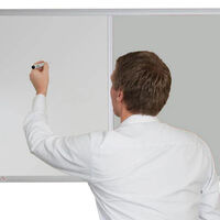 Combination Whiteboard Noticeboard - Premium Felt - SILVER.jpg